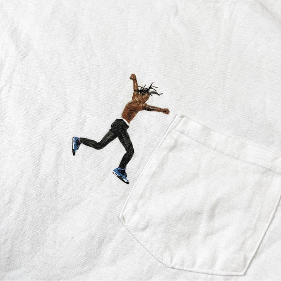 TRAVIS SCOTT x VIRGIN ABLOH Off White Astroworld Colab Double Sided Graphic Tee - Picture 2 of 9